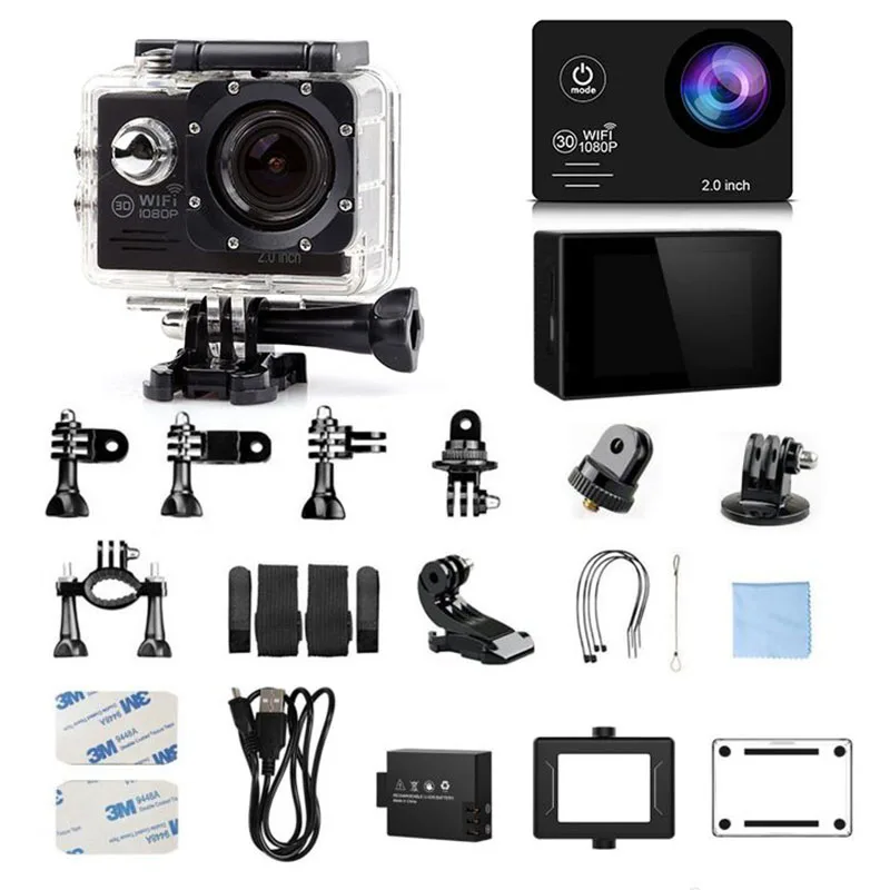 

Camera Ultra HD Underwater Waterproof Mini Helmet Cam 2.0" Touch Screen Outdoor Camera DV Camcorder Vedio Recorder