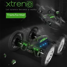 New Design Air-Road Double Mobel FY602 Flying Car 2.4G RC Quadcopter Drone 6-Axis 4CH Helicopter With HD Camera Run Double Side