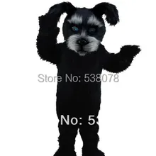 Черный костюм талисмана шотландской собаки ростовой костюм мультяшный персонаж маскот костюм необычный праздничный наряд костюм SW744