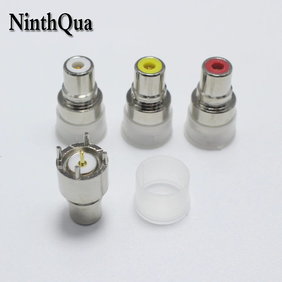 1 шт. медный разъем RCA 4Pin гнездовой KE DIP печатная плата аудио красный желтый белый