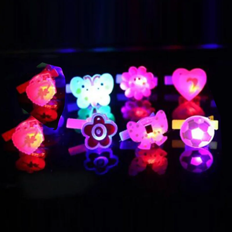

2018 Sale New Led Clothes Jelly Cartoon Led Flashing Hair Clip Color Light-up Bobby Pin Hairpin Brooch Party Dress Decoration