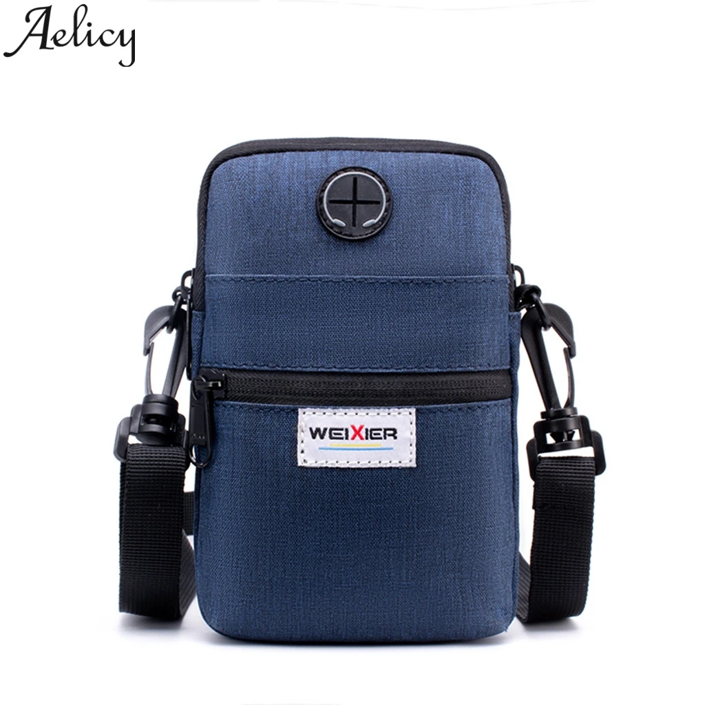 

Aelicy Men Diagonal Mini Shoulder Bags 2019 Multi-Function Mobile Phone Bag Outdoor Sports Bag Crossbody Cell Phone Shoulder Bag
