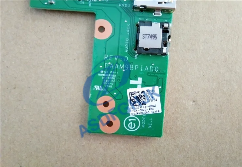 para Dell Inspiron 5577 Placa de Áudio Usb 33vfy4 03vfy4 Embutido 100% Teste ok Novo Cartões para acréscimos - Imagem 2