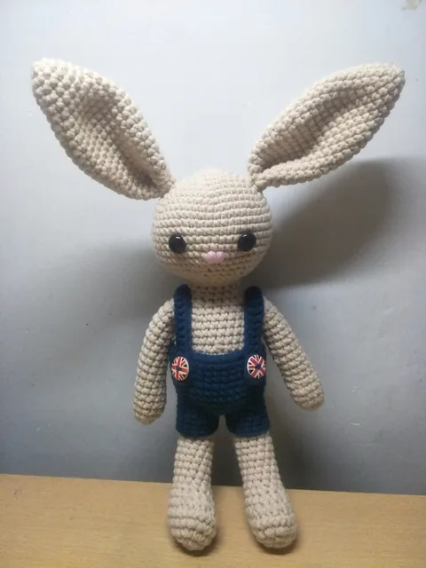 Around 26cm Woolen doll rabbit Plush toys Crochet knitting Cotton bunny doll Hand knitting animal dolls Couple bunny dolls