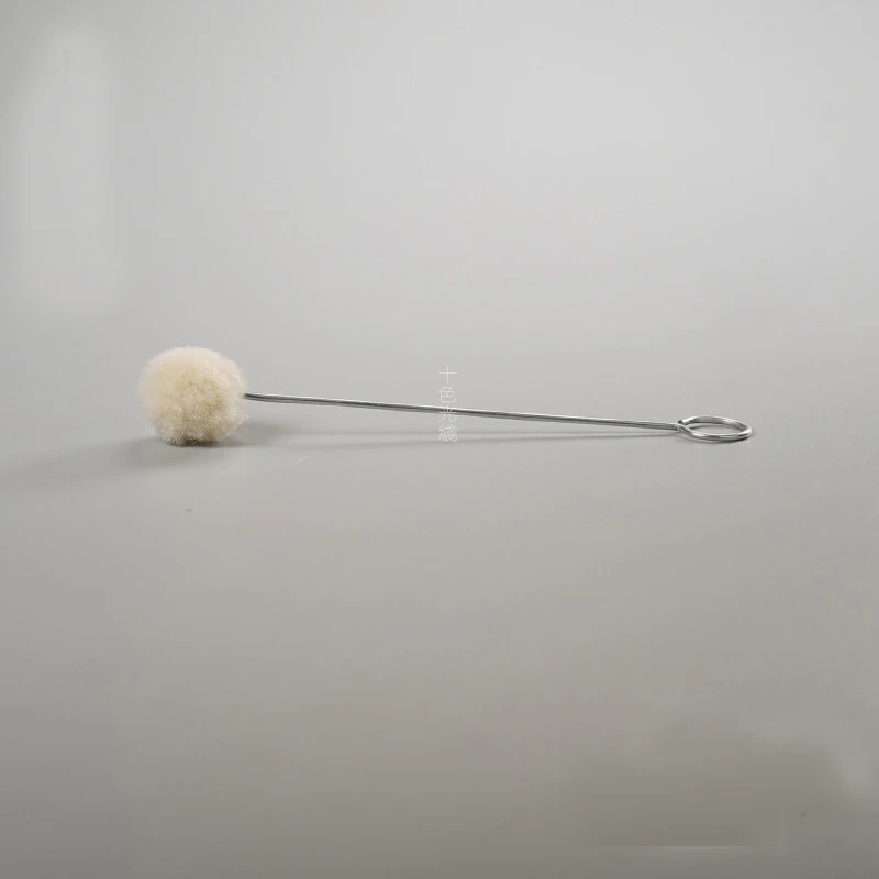 100Pcs Leather Dye Wool Daubers Ball Brush for DIY Crafts Dauber Dyeing Applicator with Metal Handle for DIY Crafts Projects