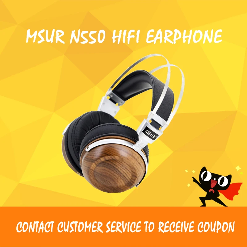 

2017 New Original MSUR N550 Wooden Metal Hifi Music Headphone Earphone Headset With Beryllium Alloy Driver With Protein Leather