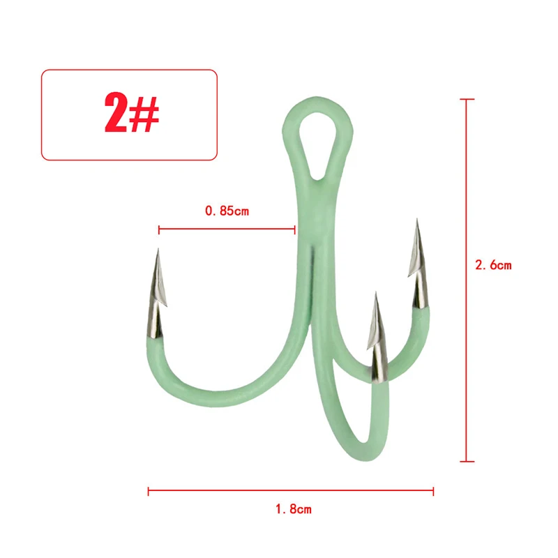 5 шт./пакет тройной рыболовный крючок из высокоуглеродистой стали рыболовные крючки с зазубринами светящиеся Крючки-Тройники аксессуары для морских снастей