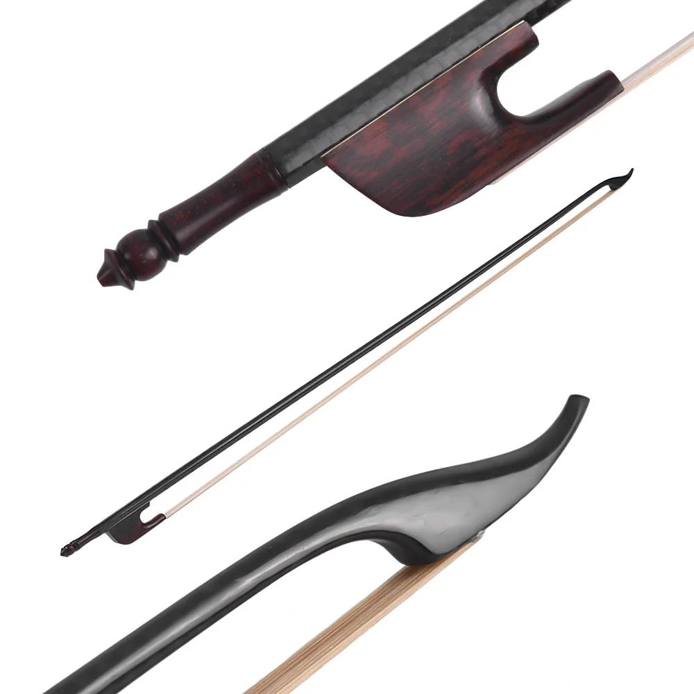 ammoon 4/4 Violin Bow Baroque Style 4/4 Fiddle Bow Carbon Fiber Round
