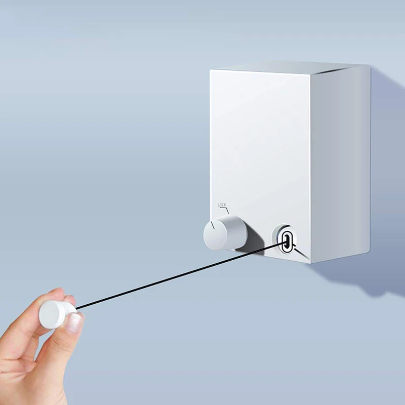 Retractable Clothesline New Version Invisible Clothes Line Outdoor Indoor Dryer Hanger Clothes Line 4.2M Balcony Clothesline