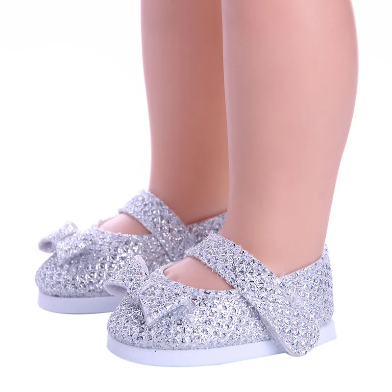 Светоотражающая обувь с блестками в стиле принцессы, 3 цвета, подходит для куклы Wellie Wisher размером 14,5 дюйма, аксессуары, игрушки, подарок на день рождения