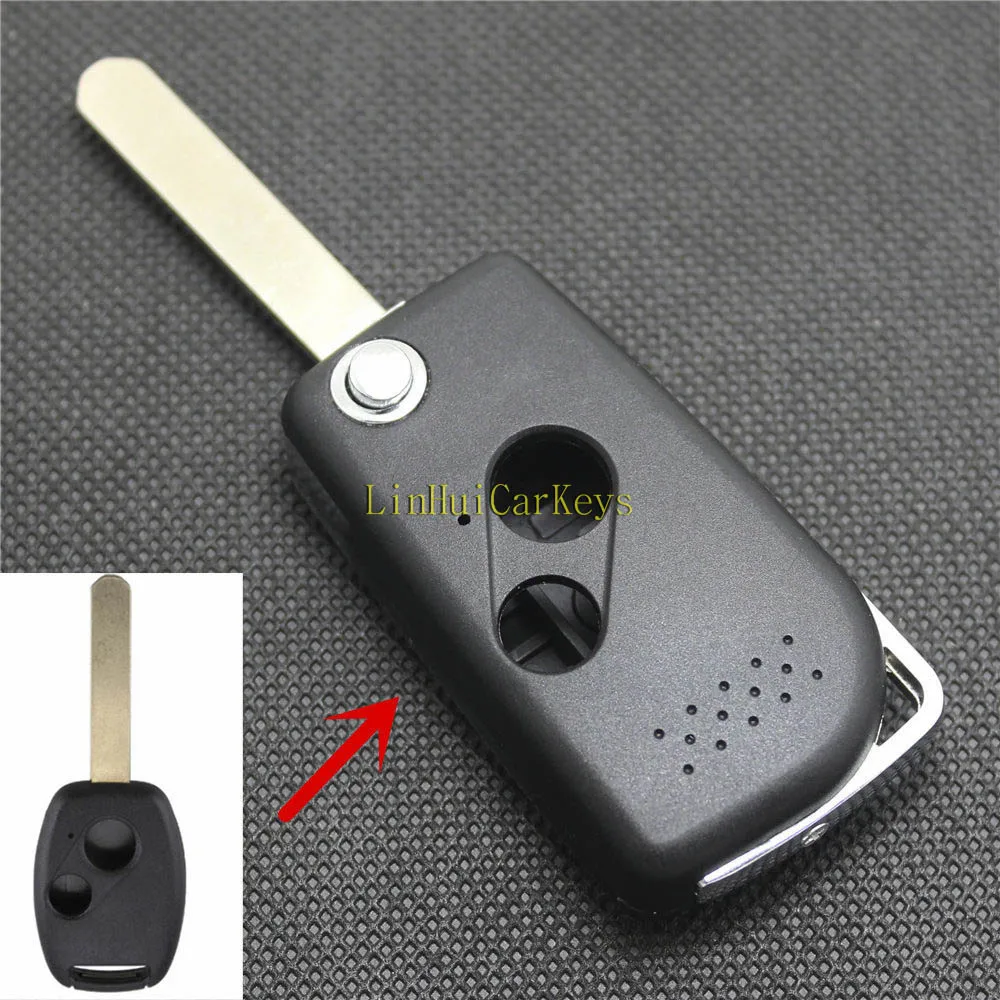 

PINECONE for HONDA FIT CRV CITY CIVIC ACCORD Car Key Case 2 Buttons Easy Install Spiale Uncut Blade Replace Key Shell Cover 1 PC