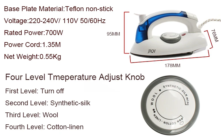 JIQI мини портативный складной отпариватель для одежды ручной дорожный распылитель для одежды Электрический паровой утюг Flatiron гладильная машина с европейской вилкой
