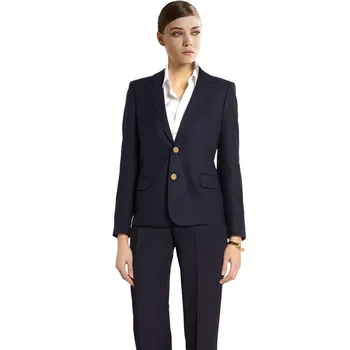 

Custom Black Royal Work Bussiness Formal Elegant Women Suit Set Blazer Pants Office Suits Ladies Pants Suits Trouser Suits