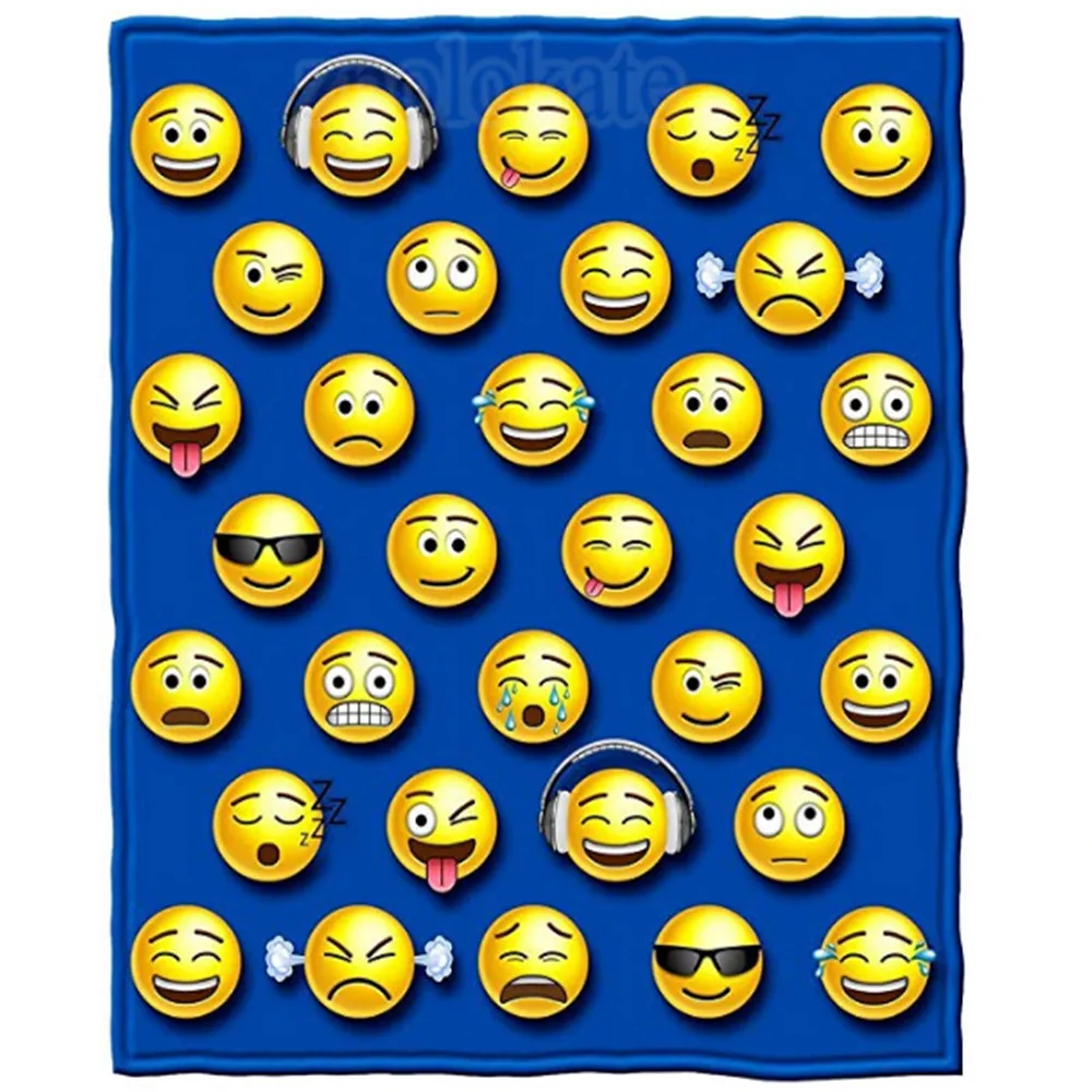 Emoji Throw Blanketin Blankets from Home & Garden on