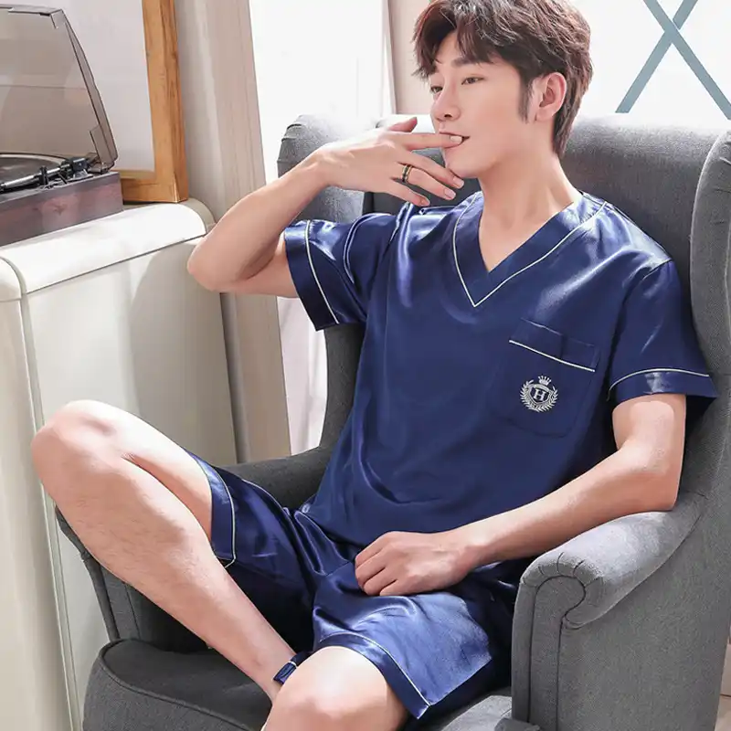 Roupa de dormir masculino cetim Outlet
