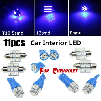 

11pcs White LED Lights Interior Cross-Stitch Package T10 and 31mm Geographic Dome Map for chevrolet cruze 2010-2015 12v 6000K