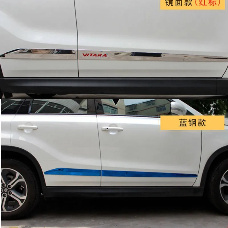 For 2015 2017 Suzuki Vitara stainless steel Chrome Outer Side Door Body