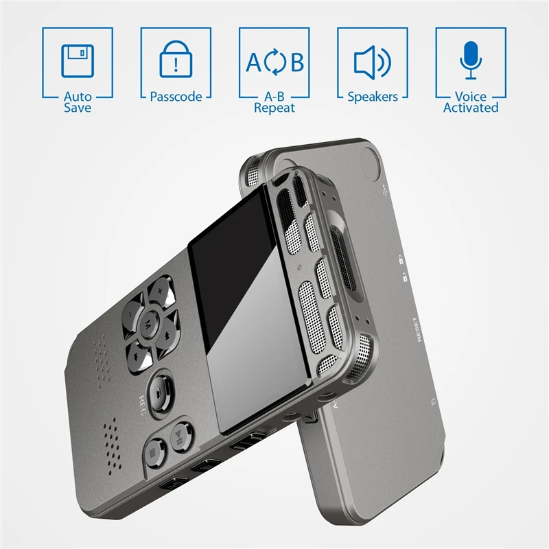 

Professional Digital Voice Recorder 8G Large Capacity One-button Recording Tool USB Rechargeable Noise Reducation Dictaphone