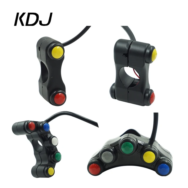 US $7.74 12V Motorcycle Switches Scooter Handlebar Mount Headlight Turn Signal lamp Fog Lights Horn ON OFF S