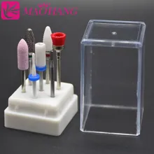 MAOHANG 7 шт./компл. Керамика фрезерные твердосплавные фрезы и сверлами для ногтей наборы удалить quit Акрил Гель лак для ногтей для удаления кутикулы, щетка для чистки