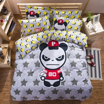 

UNIHOME NEW 100%cotton bedding set / bed linen / bedclothes / bed sheet set bedspread/queen NIHAOXIONGMAO
