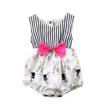 

Infant Cotton Romper Cute Cartoon Bunny Romper Easter Day Newborn Baby Clothes 0-24M D1200