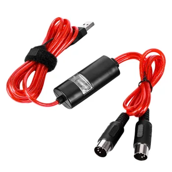 

1pc USB To 2 MIDI Interface Adapter Cable Converter for IOS 2 Meters For PC Music Keyboard Synth Adapter Windows & Mac
