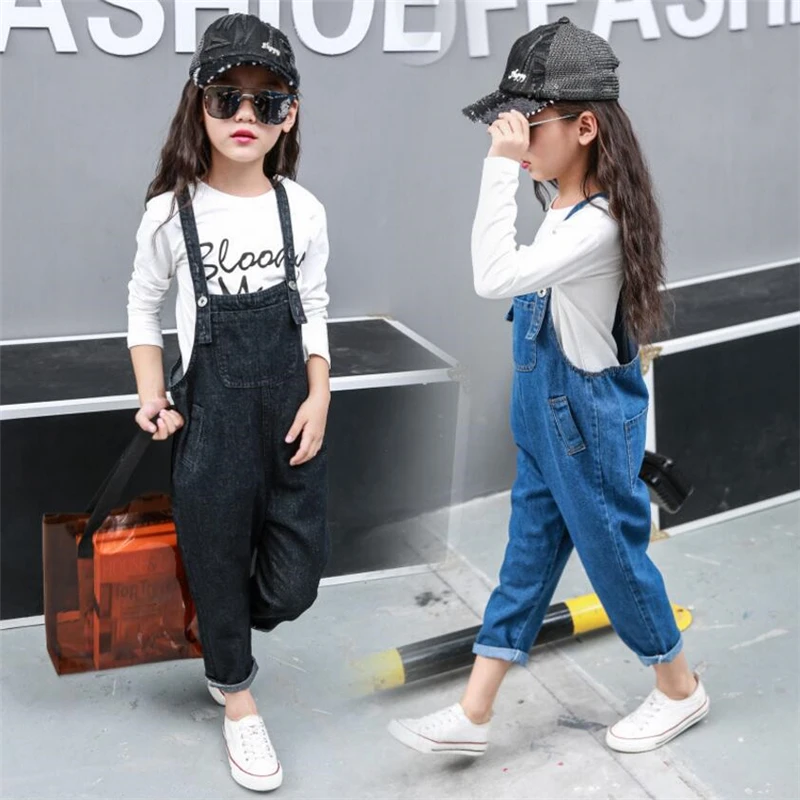 

Girls's Overalls Jeans. Girl fashion Children's overalls Children's Cowboy suspender trousers, for: 3 5 7 8 10 12 14 years old
