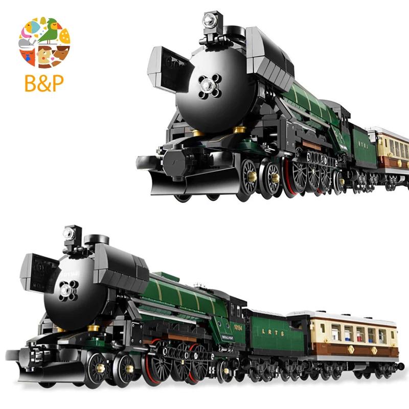 

lepin Legoing 10248 1158Pcs Technic Series The Emerald Night Train Building Blocks Brick Educational Toys For Children 21005