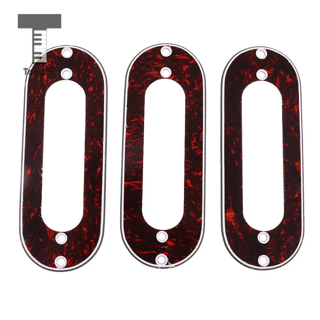 Tooyful 3 Pieces Guitar Single Coil Pickup Mounting Ring for Electric Guitar Parts Accessories