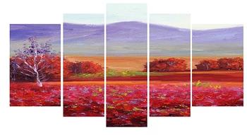 

Digital Print Abstract Red Tree Landscape Painting on Canvas Modern Pop Art Picture Wall Poster for Living Room Sofa wall Decor