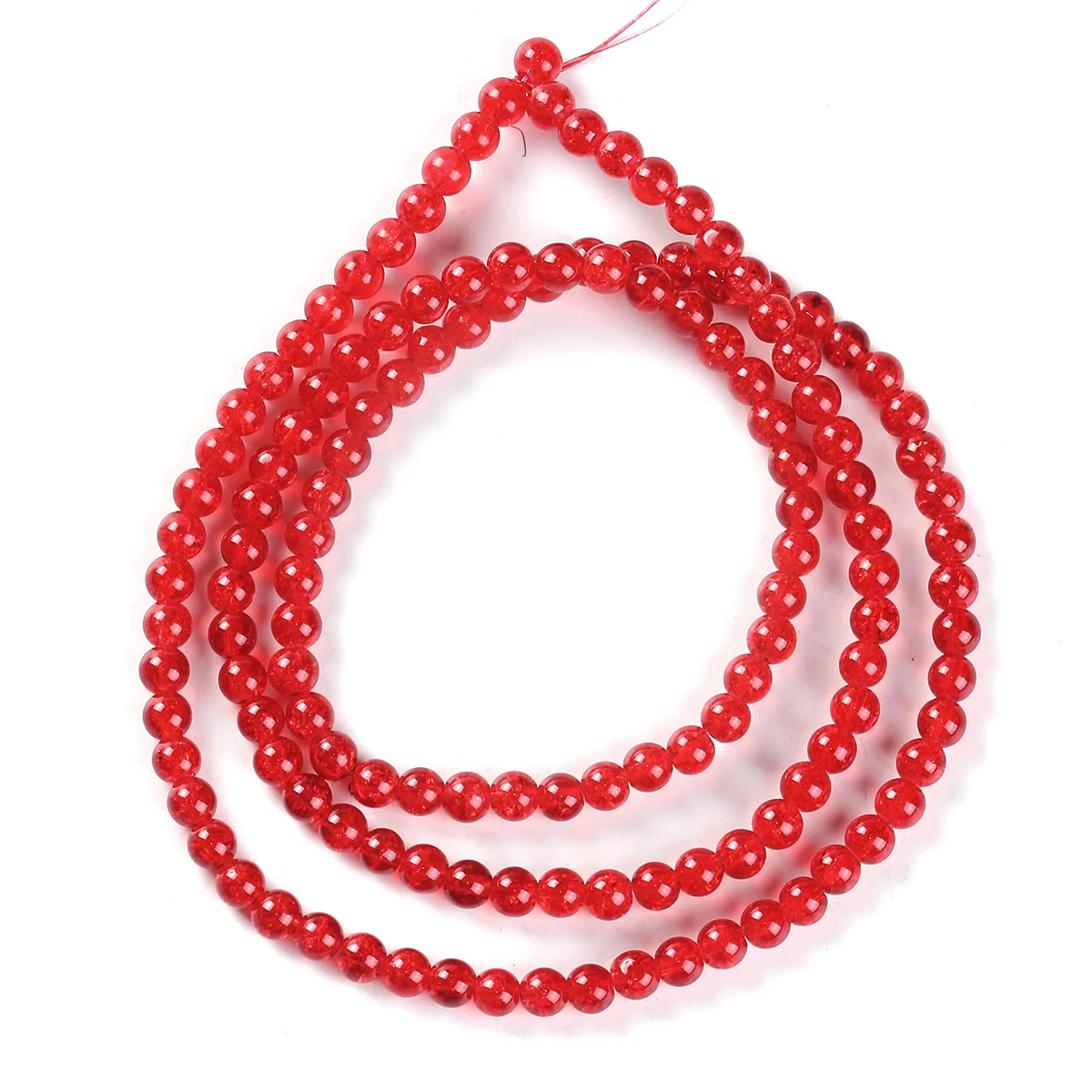 DoreenBeads 200 шт красные хрустальные стеклянные круглые бусины 6 мм фурнитура (B04185)