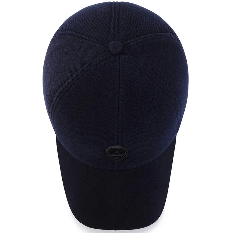 Unisex Winter Warm Corduroy Baseball Cap With Ears Men Women Outdoor Sports Autumn Warmer Caps Casual Snapback Hats CP0092 (2)