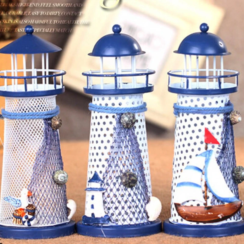 Fashion-Mediterranean-style-fashion-metal-crafts-home-decor-Marine-beacon-flash-iron-Lighthouse-New-flash-marine (3)