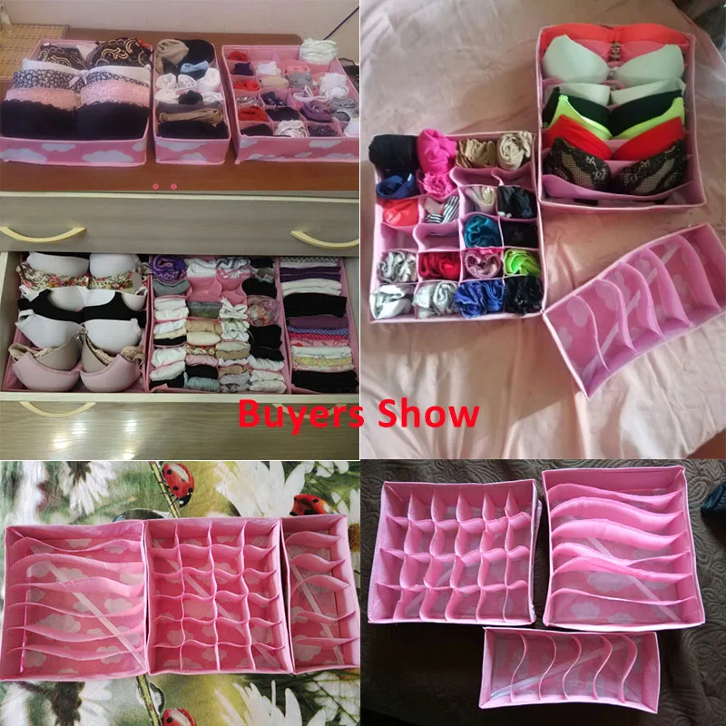 3 in 1 Underwear Bra Storage Box Drawer Closet Organizers Boxes Underwear Scarfs Socks Bra Clothing Organizer Container 3 in 1 Underwear Bra Storage Box Drawer Closet Organizers Boxes Underwear Scarfs Socks Bra Clothing Organizer Container
