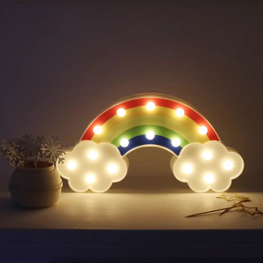 Cute LED Lamps on Wall，room Decorative Light Moon REVEW Marquee LED Night Light Table Lamp Mood Lights Lamp Childrens Room Christmas Decor White