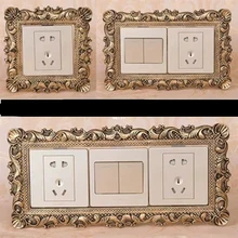 Роскошный Золотой полимерный переключатель защитный рукав золотой слон переключатель декоративная наклейка творческий разъем Переключатель лампы скандинавский Декор