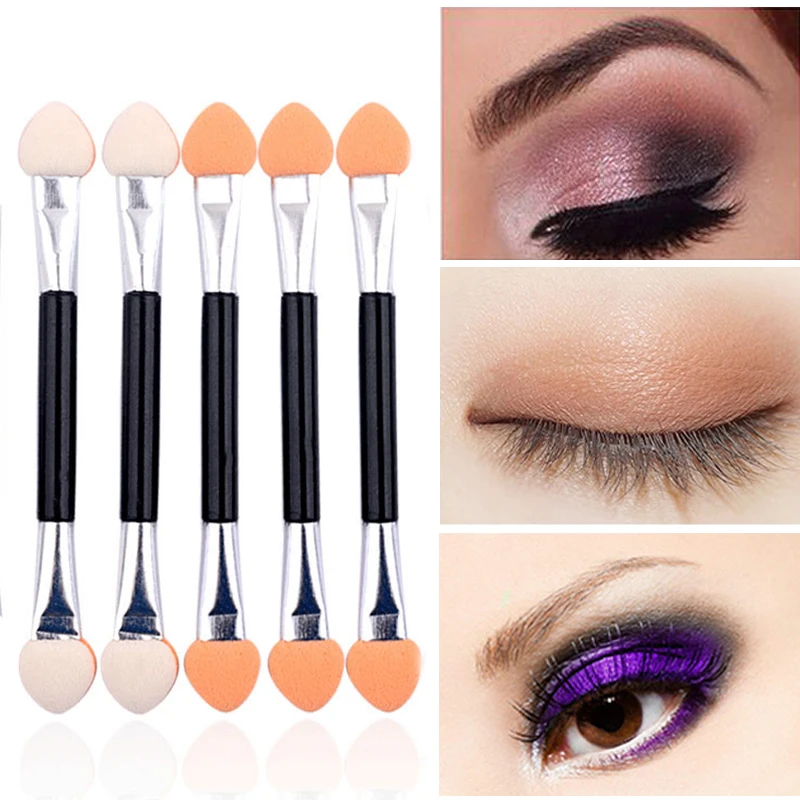 

ELECOOL 10pcs/set Eyeliner Eye Shadow Sponge Brushes Lip Brush Disposable Double End Make-Up Applicator Beauty Makeup Tool