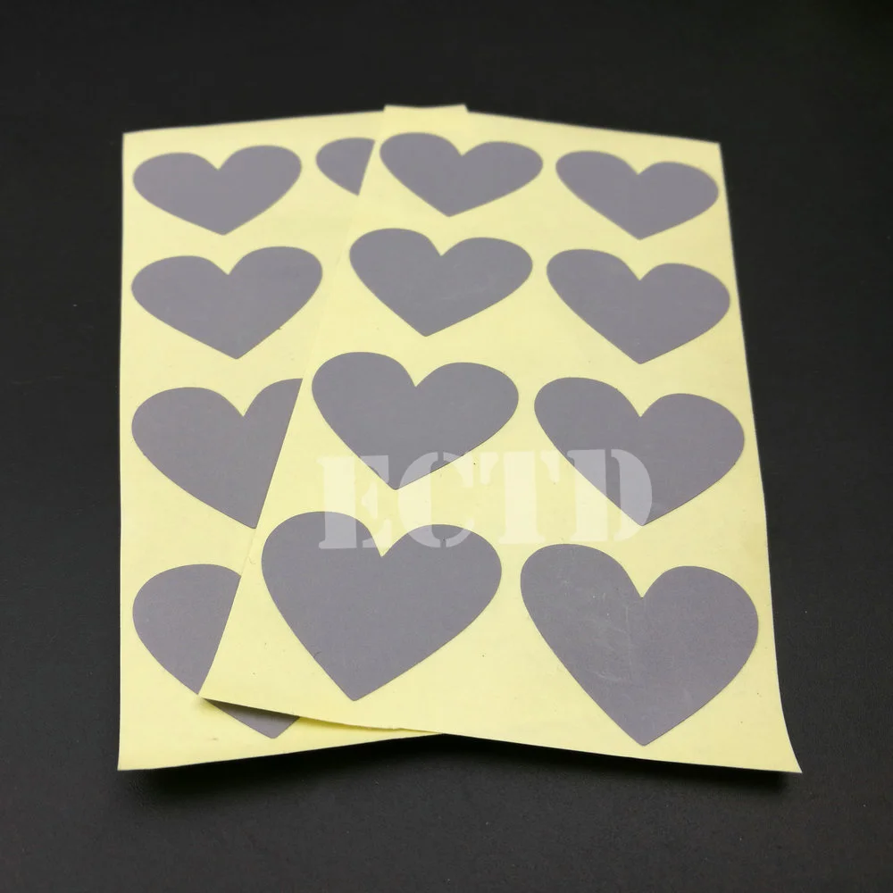 Aliexpress.com : Buy Wholesale 600pcs Scratch Off Stickers 30x35mm Silver Color Heart Shape For ...
