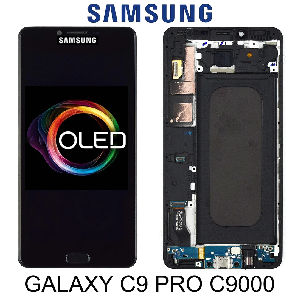 6," SUPER AMOLED ЖК-дисплей Дисплей для SAMSUNG Galaxy C9 Pro ЖК-дисплей C9000 C9 ЖК-дисплей Сенсорный экран планшета Запчасти для авто