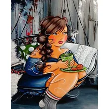 DIY, полный квадрат, алмазная вышивка, ожирением женщины фото на заказ, Алмазный живопись, вышивка крестом, 3D, Алмазная мозаика, декор JS1508 алмазная вышивка распродажа алмазная мозаика картины стразами