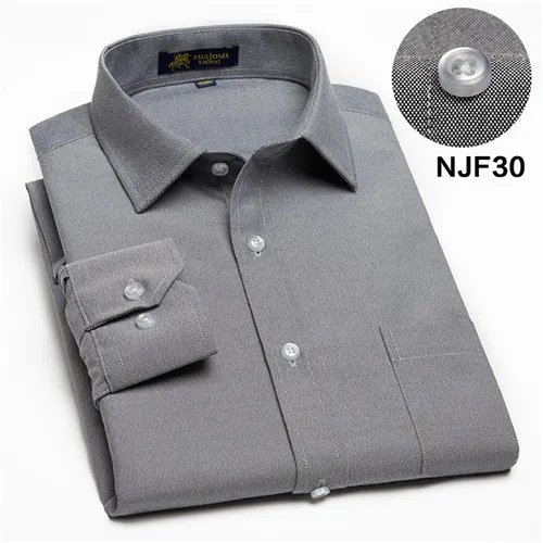 Весна 2018New принт/плед/Твердые non-iron Удобные оксфорды мужские повседневные рубашки высокого качества хорошо подходят длинные рукава мужской одежда - Цвет: NJF30