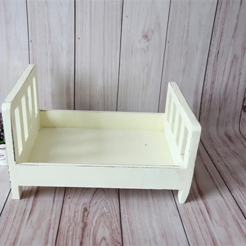 Baby Wooden Bed photography Props Newborn Wood Bed Baby Girl Boy Sitter