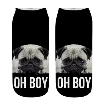 

JAYCOSIN women's funny animal Cute 3D Print Socks Women Ankle Socks Unisex Socks Hot women Fashion Sox cartoon dog for female