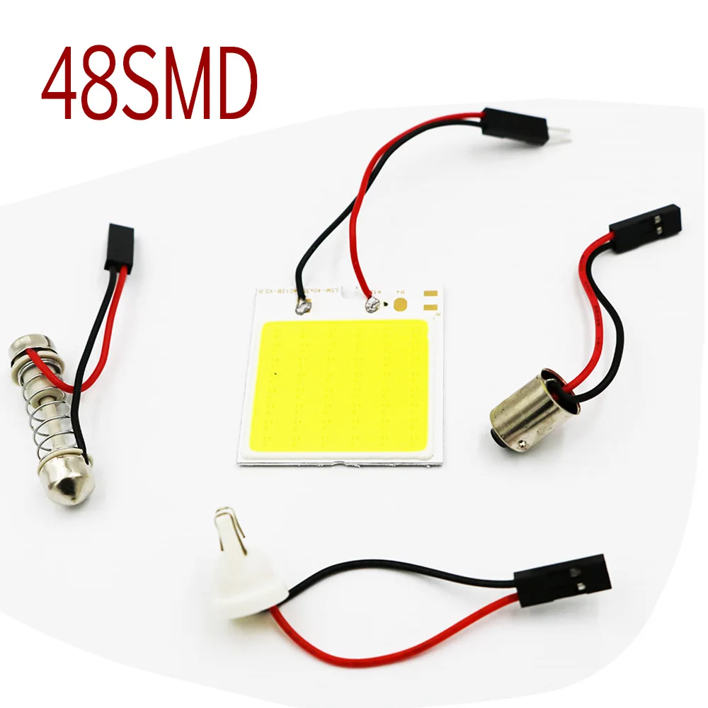 YSY 10X C5W Cob 48SMD чип белая лампа для чтения led T10 автомобильная светодиодная парковки