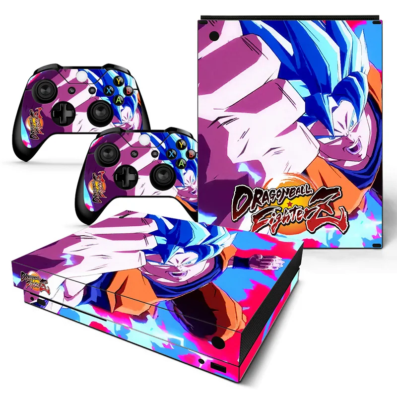 ARRKEO Dragon Ball Z Супер Saiyan виниловая Обложка Наклейка Xboxone X Кожа Наклейка для Xbox One X консоль и 2 контроллера Скины Наклейка s