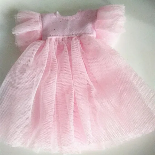 6 BJD кукла платье белый-ob24 ob 27 blyth licca pullip - Цвет: Розовый