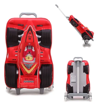 

Brand 3D extrusion EVA 16 inches child cartoon boy school Luggage kids car Climb stairs suitcase Travel Children trolley case