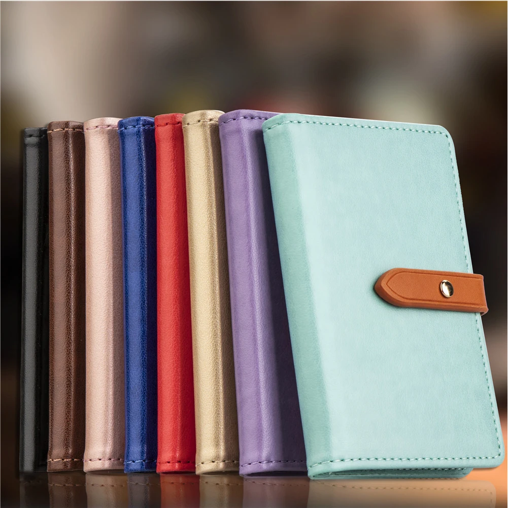 

Phone Card Holder Adhesive Sticker Pouch Fashion Back Inserting Secure Pocket Stick On Wallet PU Leather Case Universal