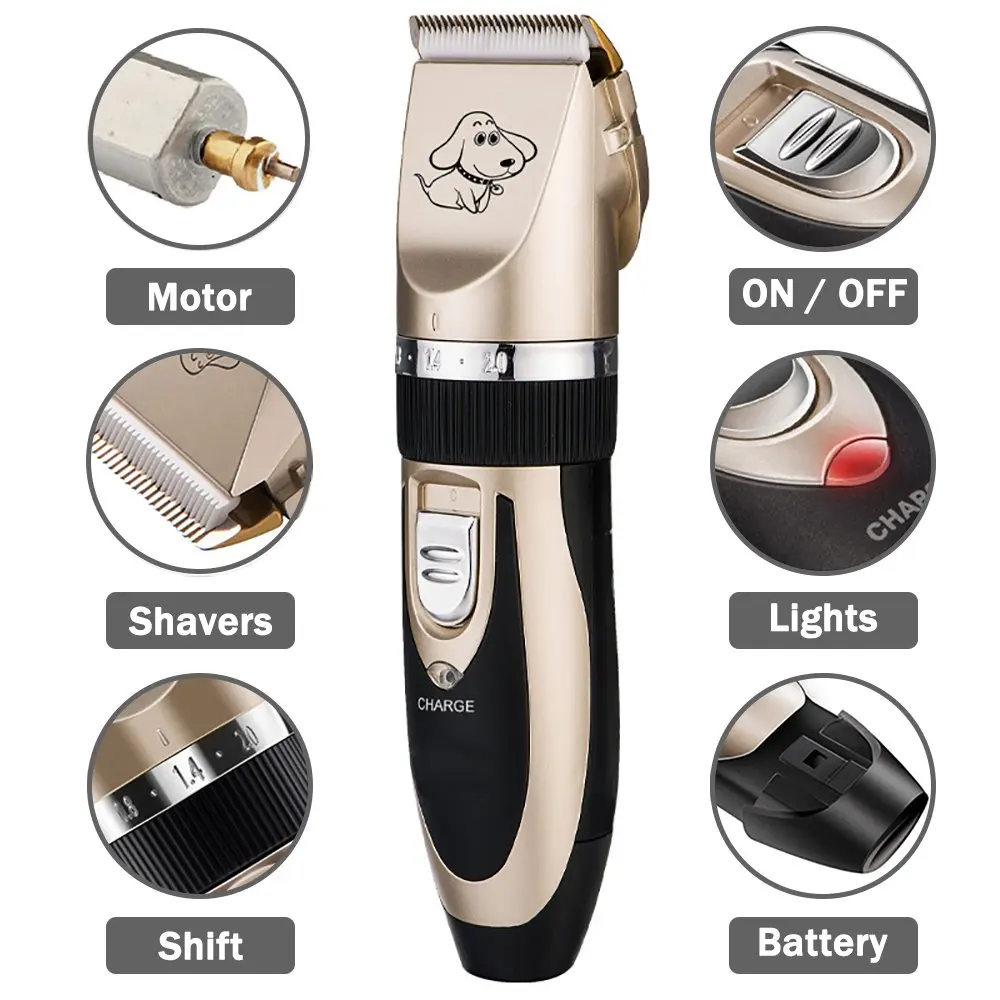 New rechargeable dog electric hair clipper electric pet trimmer razor cat dog hair clipper beauty p